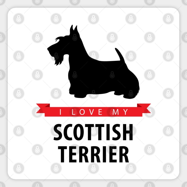 I Love My Scottish Terrier Magnet by millersye